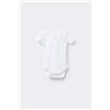 Tezenis Body Bebè Mezza Manica In 100% Cotone Tinta Unita Bianco