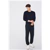 Tezenis Maglia 100% Cotone Girocollo Manica Lunga Uomo Blu