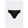 Tezenis Bikini Slip Alto Con Arriccio Micro Riciclata Donna Nero