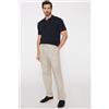 Tezenis Pantaloni Lunghi In 100% Cotone Effetto Lino Con Tasche Uomo Naturale
