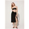 Tezenis Pareo Midi In Tela Di Viscosa Donna Nero
