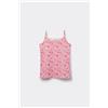 Tezenis Canotta Spalline Sottili Scollo Tondo In Cotone Stampato Bimba Bambina Rosa