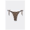 Tezenis Bikini Brasiliano Laccetti Chevron Shine Donna Nero