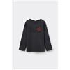 Tezenis Maglia Manica Lunga Cotone Con Stampa Bambino Nero