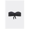 Tezenis Bikini Fascia Imbottita Con Arriccio Microfibra Riciclata Donna Nero