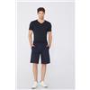 Tezenis T-shirt Scollo A V In Cotone Elasticizzato Uomo Blu