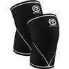 Rehband Fascia per ginocchio a V per sport di forza, 7 mm, in neoprene, adatta per competizioni, powerlifting bendage, Knee Sleeves Gym, Crossfit, fitness e sollevamento pesi, colore: nero, coppia