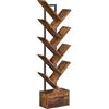 HOOBRO Scaffale a Forma di Albero, Libreria a 9 Livelli, Organizzatore per Libri, Portaoggetti per CD, Stile Vintage, per Soggiorno, Camera da Letto, Studio, Marrone Vintage EBF18SJ01G1