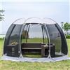 Leedor Gazebo per patio, casa, camera, 8-10 persone, pergole, zanzariera, tenda da campeggio, tenda da pranzo, parasole pop up, riparo, pareti in rete, non impermeabile, beige, 30,5 x 30,5 cm