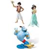 Bullyland Set Aladdin Genio Jasmine, Statuette senza PVC, Gioco Immaginativo, Collezionabile, Multicolore, Dipinta a Mano, Walt Disney, Cake Design, Altezza 8-13cm
