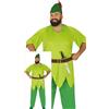 FIESTAS GUIRCA | Costume da Arciere Adulto (48-50/M) - Camicia, Cintura, Cappello e Pantaloni - Costumi da Fiaba e Fate, Giornata Mondiale del Libro, Halloween e Carnevale - Ideale per Uomini - Verde