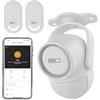 EMOS GoSmart - Rilevatore di movimento PIR con sirena e app da 125 dB, doppio funzionamento, kit di allarme antifurto, tipo IP-126L, con 2 telecomandi e 6 sensori porta - Tuya, Smart Life - 2,4 GHz