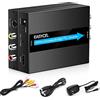 EASYCEL Convertitore HDMI a S-video e RCA Con Cavi, Adattatore AV CVBS Composito, Ingresso HDMI Uscita RCA + S-video (Alluminio)
