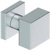 REGUITTI Pomolo fisso quadro Reguitti QUBO 2Q0 con rosetta Q56 acciaio inox satinato