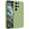 HAFFAN Custodia in Silicone TPU Compatibile con Samsung Galaxy S23 Ultra (6.8 inches), Cover Case Protettiva per Cellulare - Verde Matcha