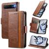 MOJIA Cover per ZTE Nubia Air, PU Custodia Antiurto Resistente ai Graffi, Custodia Flip Portafoglio per Telefono con Supporto e Slot per Schede. Marrone