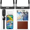 JOTO Custodia Impermeabile Smartphone IPX8 Universale Fino a 7,5, 2 Pezzi Cover Subacquea per iPhone 17 16 15 14, Samsung Galaxy, Xiaomi Redmi, Porta Cellulare Impermeabile Mare -2 PCS Nero