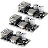RUNCCI-YUN 3 Pezzi Convertitore Buck USB,Modulo Step-Down DC-DC, 12V a 5V Convertitore Buck DC-DC 4.5-32V 12V 24V a 5V Modulo di Ricarica QC 3.0 convertitore trasformatore