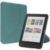SATURCASE Custodia per Kobo Clara Colore/Clara BW/Clara 2E 6 pollici, in pelle PU e silicone, flip folio pieghevole, trasformabile, supporto ultra sottile e leggero con funzione Sleep/Wake (Verde)