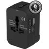 P37 Adattatore Universale da Viaggio, Presa Internazionale Multipla USB Universale Protezione da Sovratensione, 2 Porte USB. Adattatore Spina internazionale, Travel Adapter Universal Spina US EU UK AUS