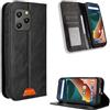 COMAKU Cover a Libro Blackview BV5300/ BV5300 Pro/ BV5300 Plus, Custodia a Portafoglio in Pelle con Supporto e Chiusura Magnetica Compatible per Blackview BV5300/ BV5300 Pro/ BV5300 Plus - Nero
