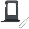Cemobile Supporto per slot per scheda SIM singolo di ricambio per iPhone 11 Pro/iPhone 11 Pro Max con anello di tenuta in gomma impermeabile + perno di espulsione per vassoio scheda SIM (nero)