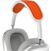 TOLUOHU Cuscino per fascia per Apple AirPods Max, lavabile, in morbido silicone antipolvere, compatibile con baldacchino a rete a maglia (arancione)