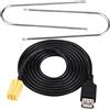 Akozon Reminnbor smart 451 connettore + cavo usb grande punto Mini Iso USB | Auto MINI-ISO 6Pin Connettore Spina Cavo adattatore USB per Grande Punto