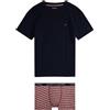 Tommy Hilfiger Bambino Set Regalo Boxed T-Shirt Maniche Corte e Pantaloncino Boxer, Multicolore (Desert Sky/Flag Geo AOP), 10-12 Anni