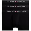 Tommy Hilfiger Uomo Slip Boxer Confezione da 3 con Fascia con Logo, Nero (Black/Black/Black), M