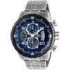 Invicta Aviator - Orologio da Uomo in Acciaio Inossidabile con Movimento al Quarzo - 48 mm, Argento/Blu