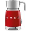 Smeg, Montalatte Multifunzione MFF11RDEU, con Sistema ad Induzione, 6 Programmi Preimpostati, Una funzione Manuale, Caraffa Removibile da 600 ml, Tappo Misuratore, Avvolgicavo Integrato, 500W, Rosso