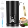 BUOAZR Montalatte Elettrico 5 in 1, Cappuccinatore Elettrico 350ML, per Schiumare Latte Caldo e Freddo, Silenzioso, Acciaio Inossidabile Rivestimento Antiaderente, per Caffè, Cappuccino, Latte
