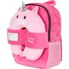 PERLETTI Zaino Bambino Bambina con Cuscino da Viaggio - Zainetto Trolley Removibile Bambini Tasche Laterali in Rete - Zaino Peluche Morbido Spallacci Regolabili - Dimensioni 31x24x11 cm (Unicorno)