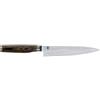 KAI Shun Premier Tim Mälzer coltello universale giapponese con lama ondulata 16,5 cm lunghezza lama - nucleo VG-MAX 61 HRC, 32 strati di damasco lucidato a specchio - legno Pakka marrone medio