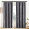 KGORGE Tende Termiche Isolanti per Soggiorno 2 Pezzi L 200 x A 245 CM Tende Oscuranti per Interni con Fettuccia Camera da Letto Curtains Grigia per Armadio Aperto