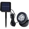 SUAVER Luce solare da giardino, Impermeabile Faretti solari lampade sommergibili Luci subacquee Giardino Paesaggio Luci Spotlight per Acquario,giardino,stagno,fontana,prato inglese(Digitare 1-bianco)
