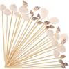 YUEXNKO Tuzzicadenti Decorativi in Legno,Stuzzicadenti Legno Cocktail Decorativi,12cm Bastoncino da Cocktail,Stuzzicadenti per Feste Estate Decorazioni Cocktail per Frutta Torta Dessert Cibo Bevande (B)