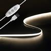 Tayire 4000K USB 5V COB striscia LED retroilluminazione TV, 2m 960LEDs Dimmerabile catena luminosa a striscia LED CRI90+ 4mm luce nastro LED per TV Retroilluminazione PC Camera da letto Cucina Casa