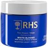 THE SOMERSET TOILETRY COMPANY LIMITED RHS Flower Show White Blooms Whipped Body Cream, crema corpo leggera idratante con burro di karité, morbida fragranza floreale di rosa, gelsomino e vaniglia, 150 ml