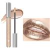Dyceittdia Rossetti Liquidi Antiaderente, Lunga Durata Scintillante con Ombretto Diamantato, Oro Chiaro, Lipstick