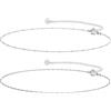 TIHNY Confezione da 2 Catena in Argento da Vita per Donna, Catenina Regolabile per la Pancia Gioielli per il Corpo, Accessori Minimalisti per Bikini e Outfit Quotidiani