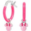 Disney Orecchini a perno Minnie Disney 925 argento sterling con smalto rosa Taglia unica senza gemma