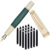SIPLIV Jinhao 82 Mini penna stilografica in plastica, penna da viaggio tascabile a paragrafo corto, con convertitore di inchiostro e 20 cartucce di inchiostro nero, pennino extra fine iridio, verde