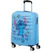 American Tourister Wavebreaker Disney - Stitch Valigia Cabina 55 cm, Valigia Rigida, Trolley Cabina per Ryanair & la Maggior Parte delle Compagnie - Stitch Universe