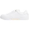 Tommy Hilfiger Donna Sneakers con Suola Preformata Essential Chic Court in Pelle, Bianco (White), 42