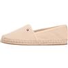 Tommy Hilfiger Donna Espadrillas Flag Canvas con Logo, Beige (Clayed Pebble), 35