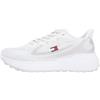 Tommy Jeans Donna Sneakers Running Sporty Knit con Mesh a Jacquard, Bianco (Ecru), 42