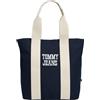 Tommy Jeans Uomo Borsa Tote Bag Bold Varsity in Tela, Blu (Dark Night Navy), Taglia Unica