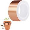 Nepfaivy Nastro Rame Anti Lumache - Nastro di Rame per Lumache 50mm x 20m, Nastro Adesivo in Rame con Schermatura EMI/RFI, per la Protezione delle Piante in Giardino e la Riparazione di Chitarre e PC
